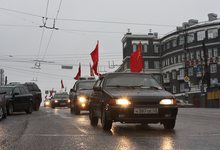 Ностальгия по СССР. Автопробег с красными флагами