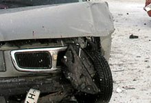 «Волга» на летней резине въехала в «Ладу Калину»