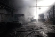 При пожаре в гараже в Стулово сгорел «МАН»