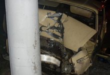 С разгона в столб [фото]