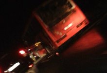 На Советском тракте сгорел автобус 