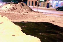 И на улице Карла Маркса положили временный асфальт