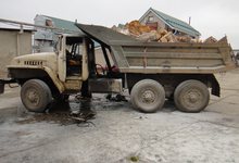 Под Мурашами самосвал загорелся на ходу