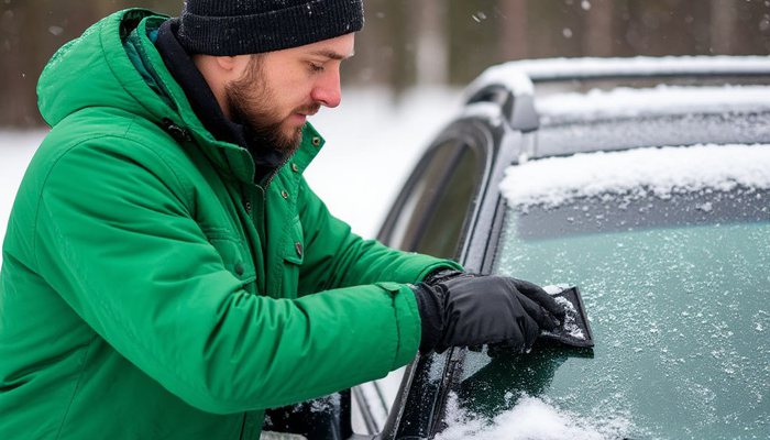 Сломался скребок? Не беда: удаляем лёд с лобового стекла авто быстро и без царапин