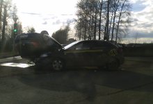 «Ниссан» перевернулся на крышу - итог ДТП на Ганинском повороте