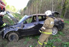 В Куменском районе перевернулась машина с 4-мя людьми