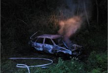 Водитель скрылся с места ДТП после пожара в машине