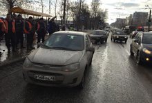 ДТП на Московской: машину отбросило на припаркованный автомобиль