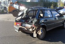 Водитель Niva-Chevrolet вытолкнул ВАЗ на перекресток