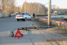 В Омутнинске пьяный водитель снес опору ЛЭП