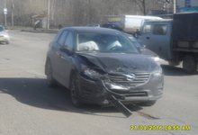 На Производственной «Мазда» протаранила «Калину»