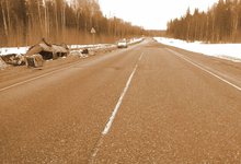 На трассе Киров – Пермь «Мицубиси» улетел в кювет
