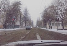 Снег затормозил кировских водителей
