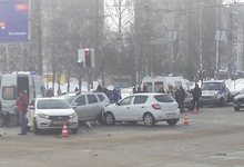 На перекрестке Московской и Производственной произошло ДТП с участием 5 машин