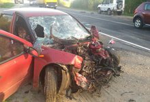 «Калина» выехала на стречную полосу врезалась в грузовой Volvo