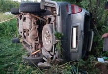 В Кировской области автомобиль Hyundai Terracan вылетел в кювет
