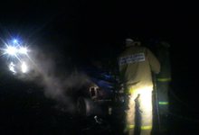 Ночью на Азина вспыхнул «Фольксваген»