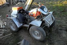 Пенсионер на самодельном мотосредстве съехал в кювет и получил травмы