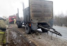 На трассе Юрья — Высоково вспыхнул «КАМАЗ»