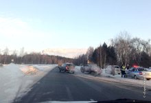 На Советском тракте столкнулись две легковушки