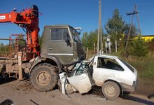 В Уржумском районе «Восьмёрка» влетела под КАМАЗ