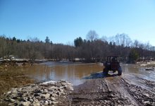 В Уржумском районе затопило дорогу в деревню