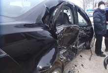 Автоледи на «Мицубиси» протаранила «УАЗик» на Корчагина