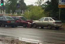 На дамбе Макарья ДТП. Машины стоят в пробке