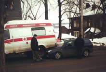 В Котельниче иномарка врезалась в машину скорой помощи 