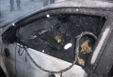 В Котельниче сгорел автомобиль Kia Rio