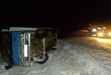 В Котельничском районе опрокинулся фургон