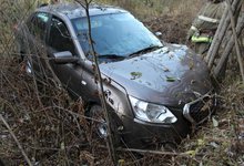 В Орловском районе «Datsun» вылетел в кювет