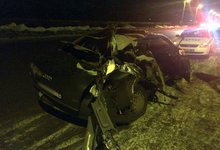 Ночная авария на улице Солнечной: у «Ауди» оторвало крышу