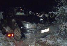 На трассе Киров-Советск «Мерседес» вылетел с дороги