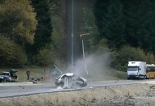 Что произойдёт с машиной, если она врежется на скорости 200 км/ч?