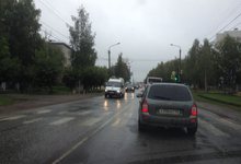 Пробка в Нововятске. Причиной затора послужило мелкое ДТП