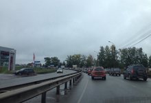 На въезде в Киров образовалась огромная пробка