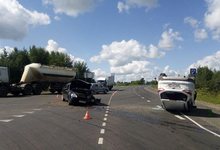 В Котельничском районе произошло жесткое столкновение встречных машин