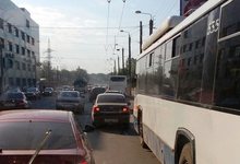 ДТП на Октябрьском проспекте стало причиной образования пробки