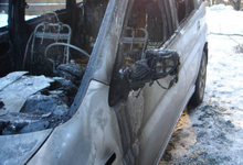 На Московской обгорела «Хонда»